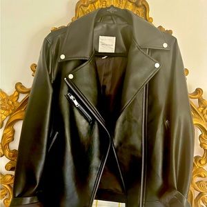 Avec Les Filles Faux Leather Jacket